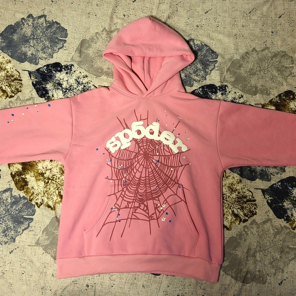 Pink Sp5der Hoodie, New